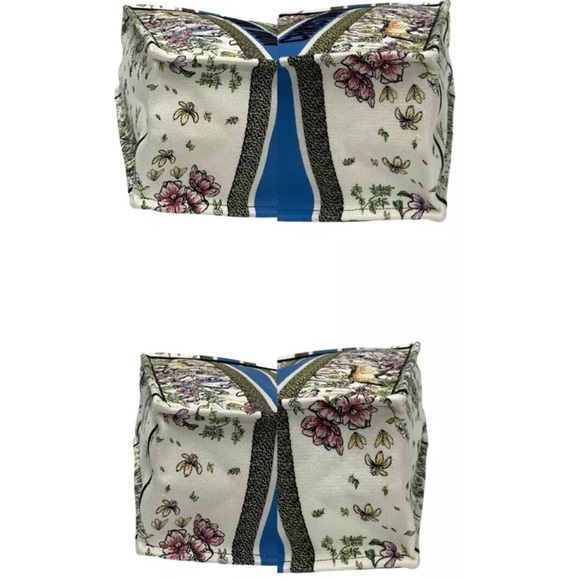 🌸Christian Dior Book Tote Floral Canvas Blue - Picture 6 of 9